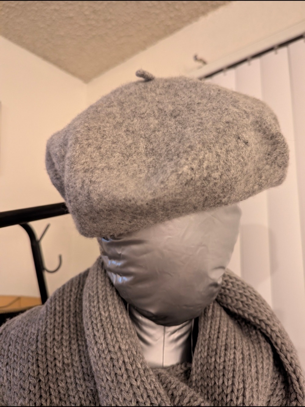 Classic Grey Wool Beret - Picture 1 of 4